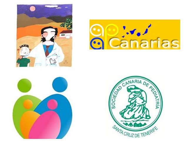 Logos sociedades científicas pediátricas de Canarias